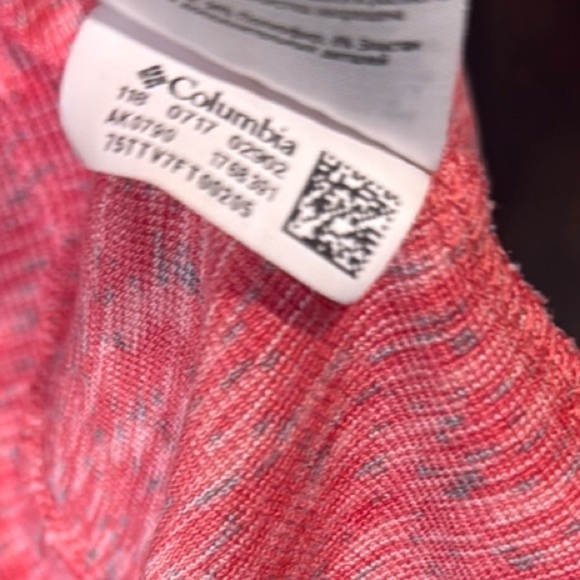 Pink Zippered Long Sleeve heathered pink Columbia Size XL ruched details - Picture 9 of 12